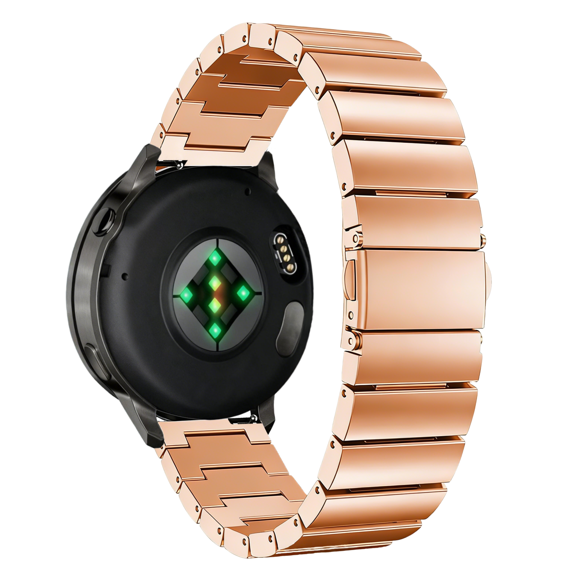 Bandz Garmin Venu SQ Steel Strap 'One Bead' (Rose Gold)