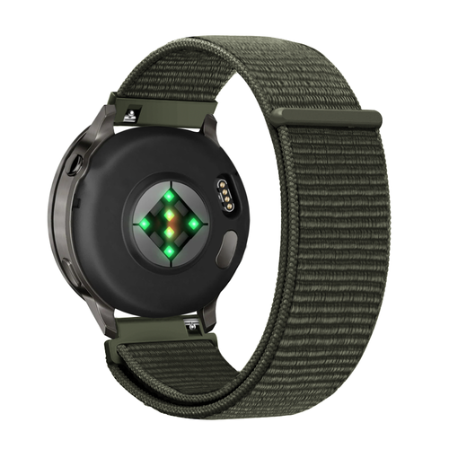 Bandz Bracelet nylon à boucle Garmin Venu 2s (vert foncé)