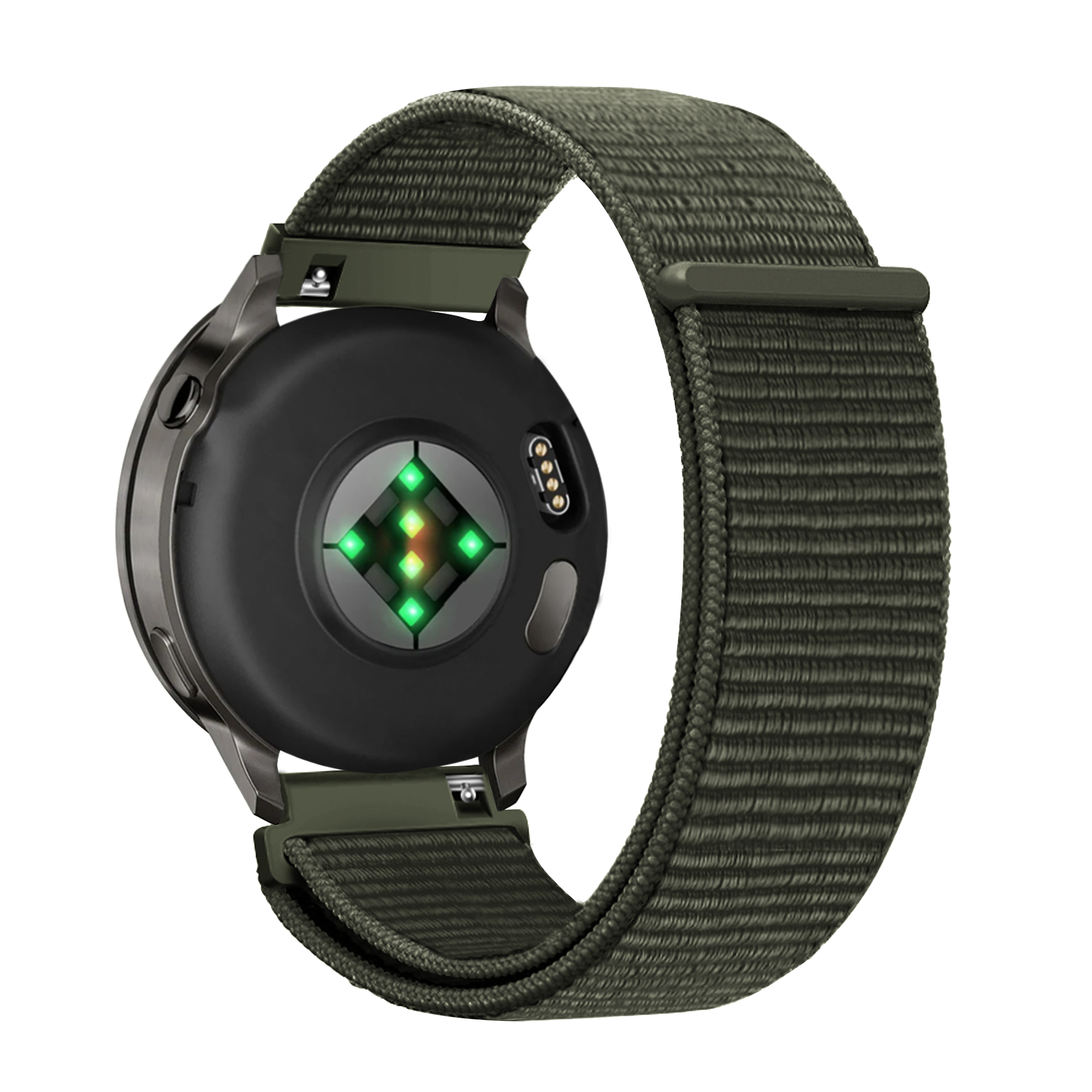 Bandz Bracelet nylon à boucle Garmin Venu 2s (vert foncé)