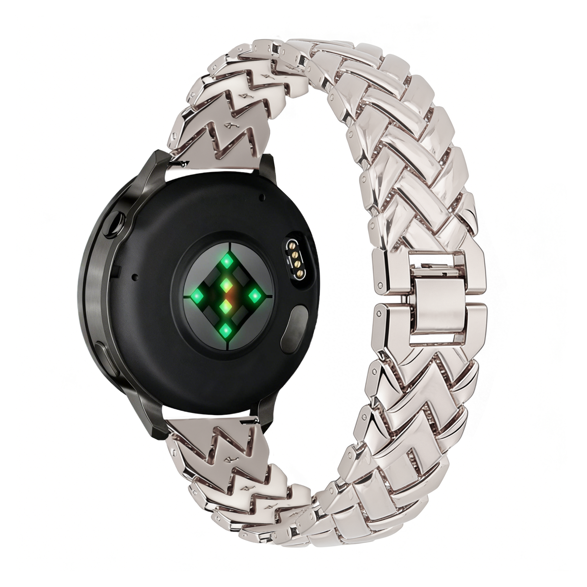 Bandz Garmin Vivoactive 4s Metal Strap 'V-Type' (Starlight)