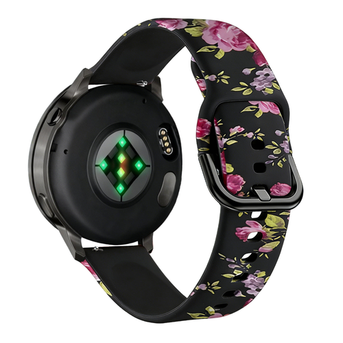 Bandz Garmin Vivoactive 4s Silicone Strap 'Pink Flower'