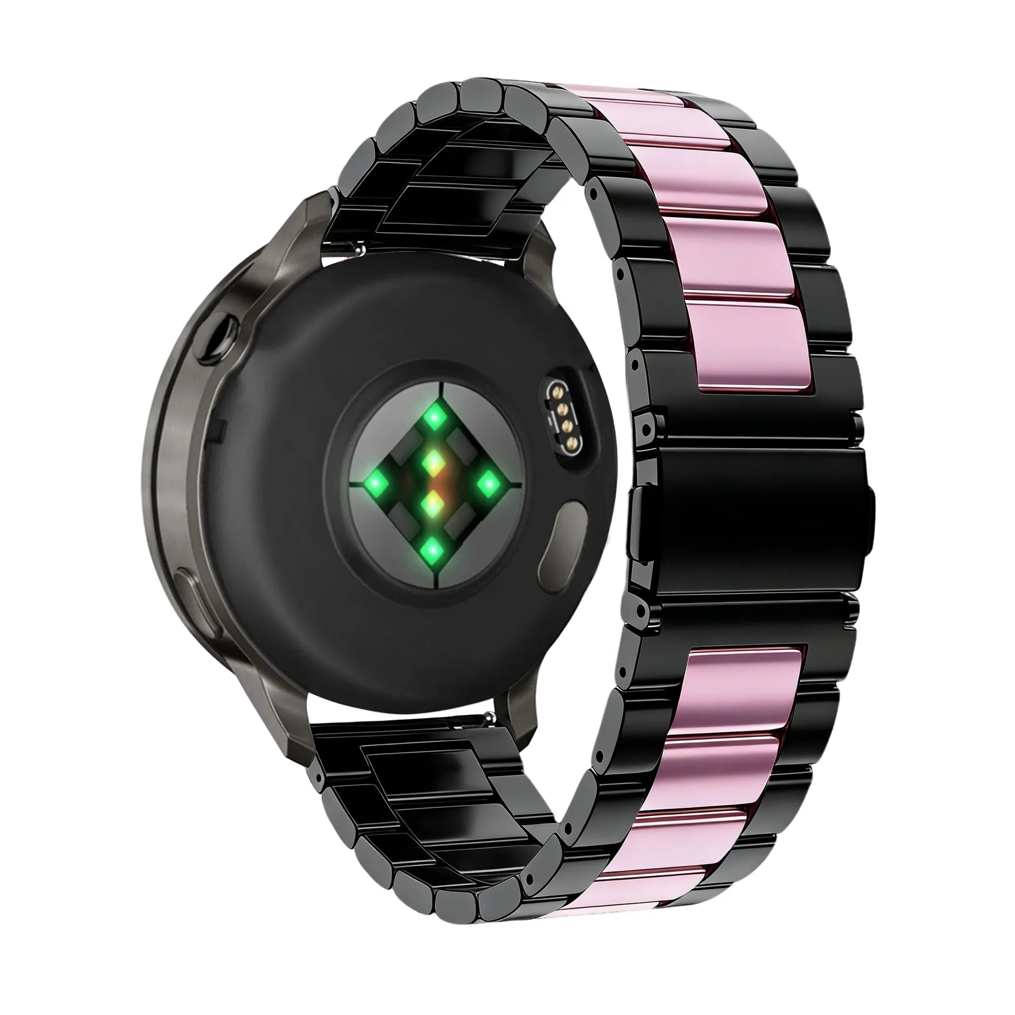 Bandz Garmin Venu 3s Steel Strap 'Classic' (Black/Pink)