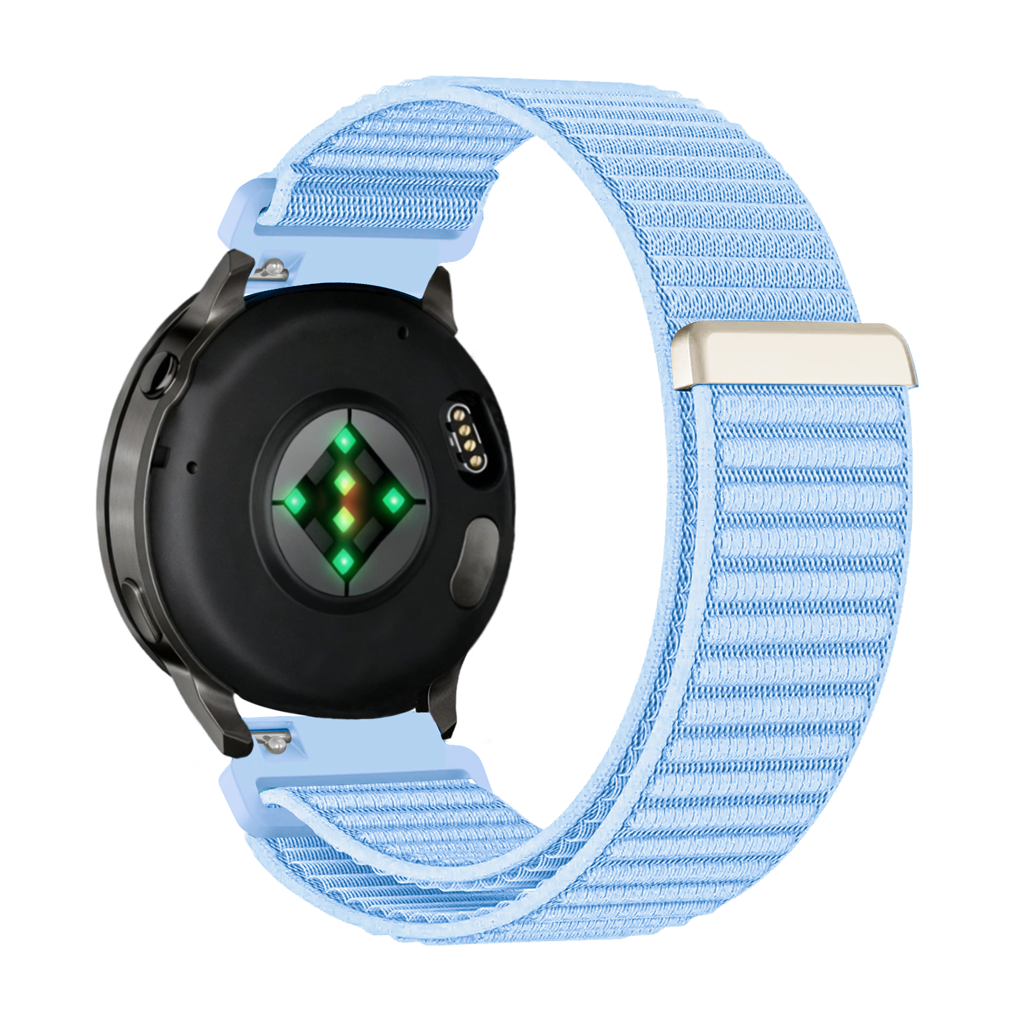Bandz Bracelet nylon ondulé Garmin Venu 2s (bleu clair)