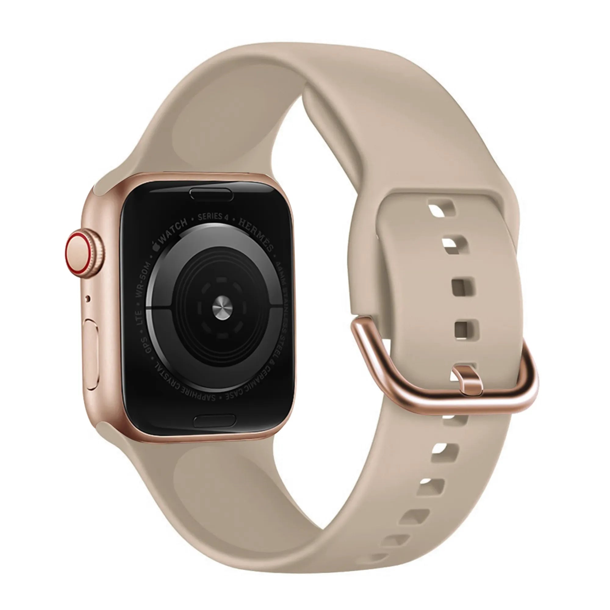 Bracelet silk silicone Apple Watch (thé au lait)
