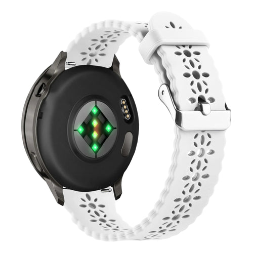 Bandz Bracelet silicone 'Lace' Garmin Vivoactive 3 (blanc)
