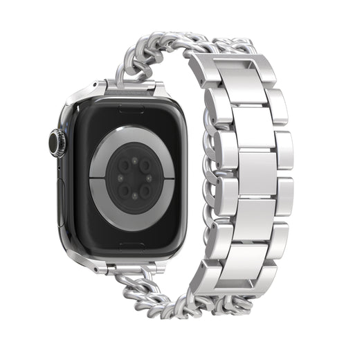 Bandz Bracelet acier 'Double Tour' Apple Watch (lumière stellaire)