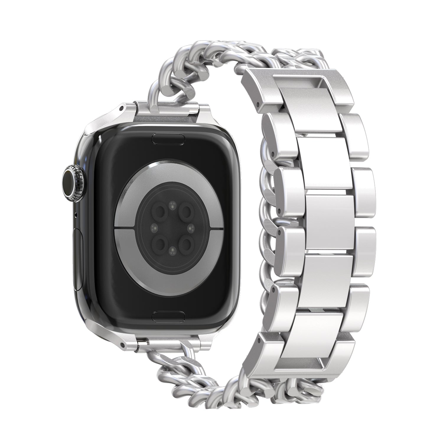 Bandz Bracelet acier 'Double Tour' Apple Watch (lumière stellaire)