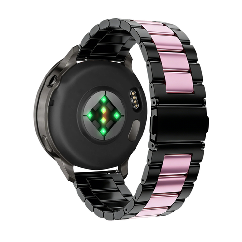 Bandz Bracelet acier 'Classic' Garmin Venu 4 - 41mm (noir/rose)