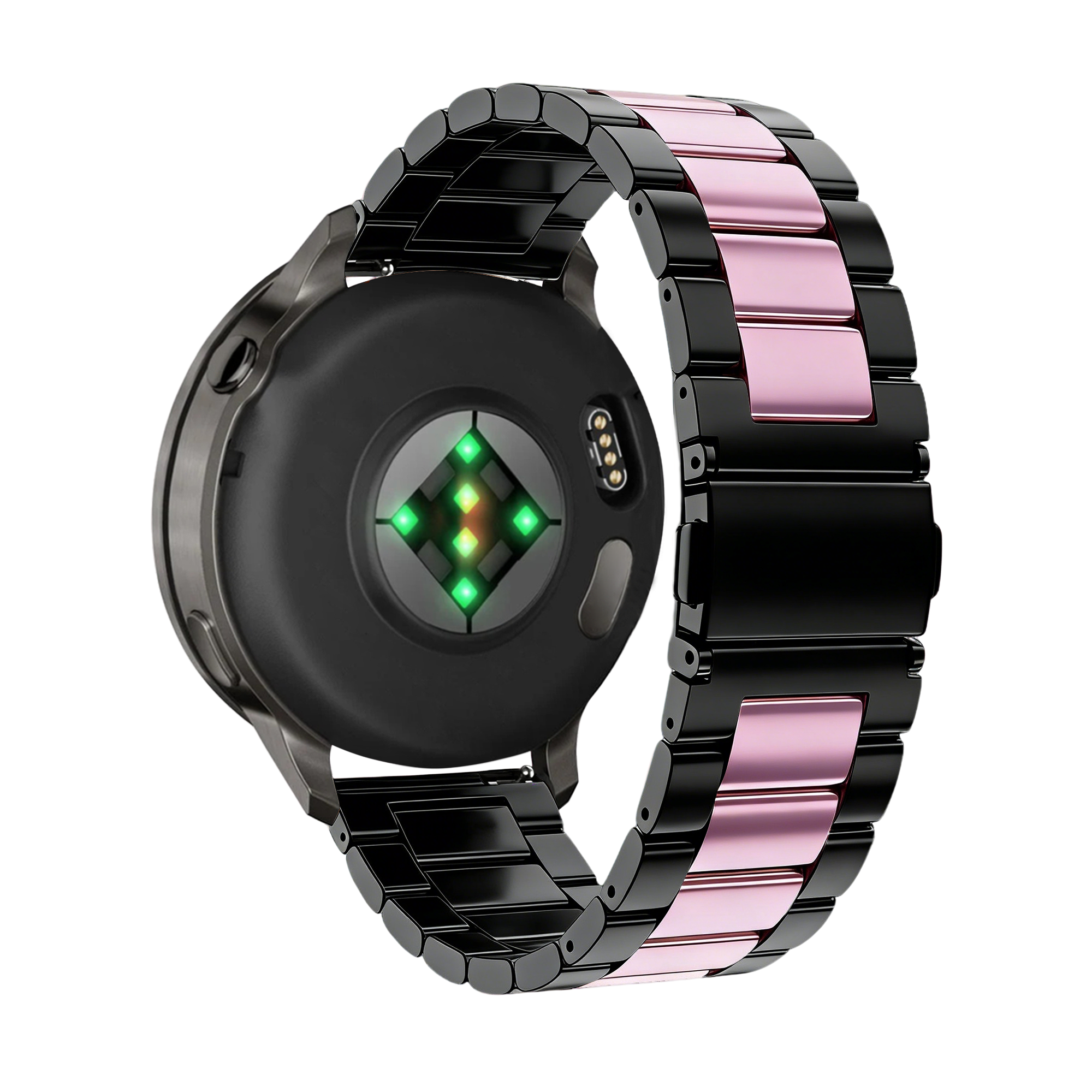 Bandz Bracelet acier 'Classic' Garmin Venu 3s (noir/rose)