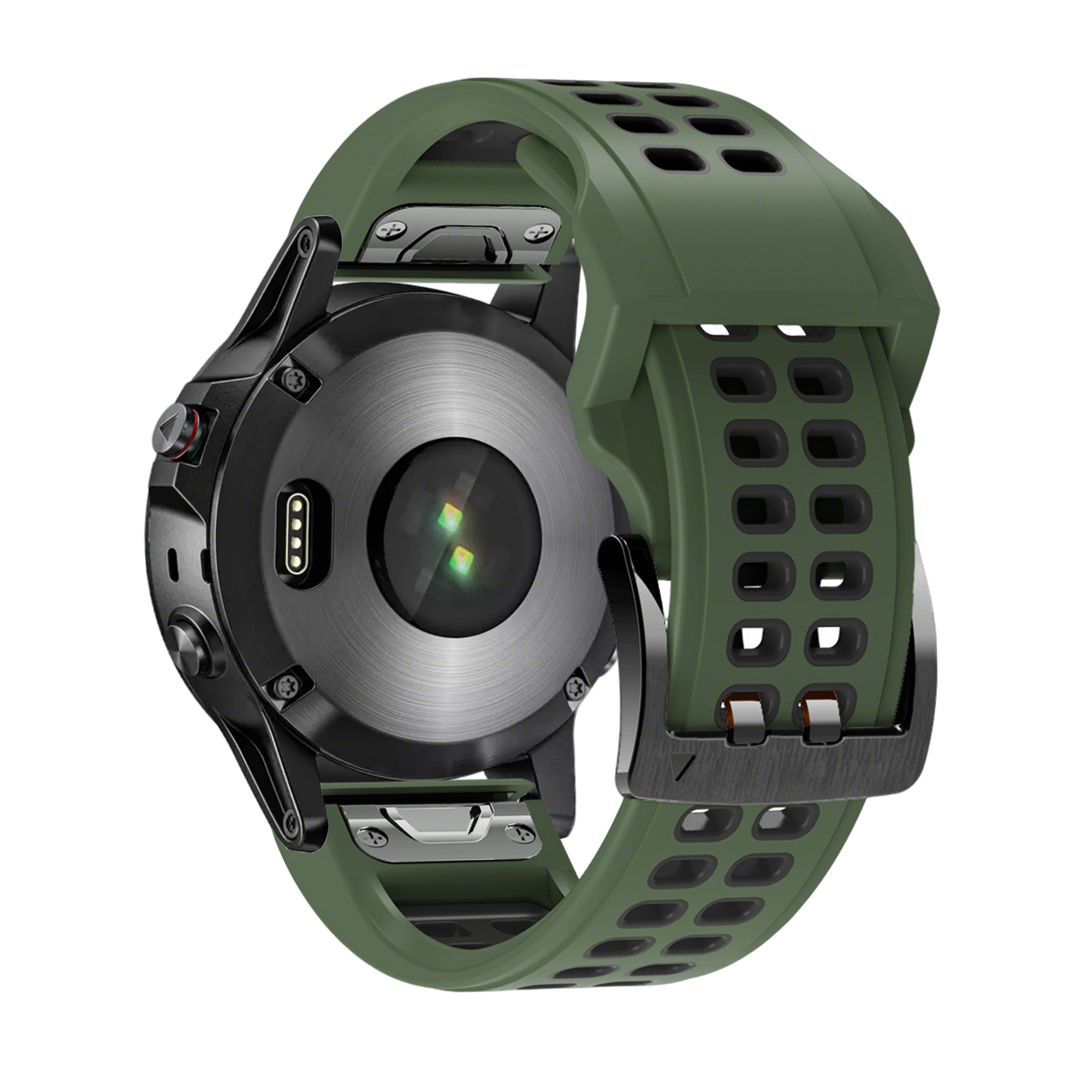 Bandz Bracelet sport avec boucle Garmin Epix Pro (Gen 2) 47mm (verte/noir)