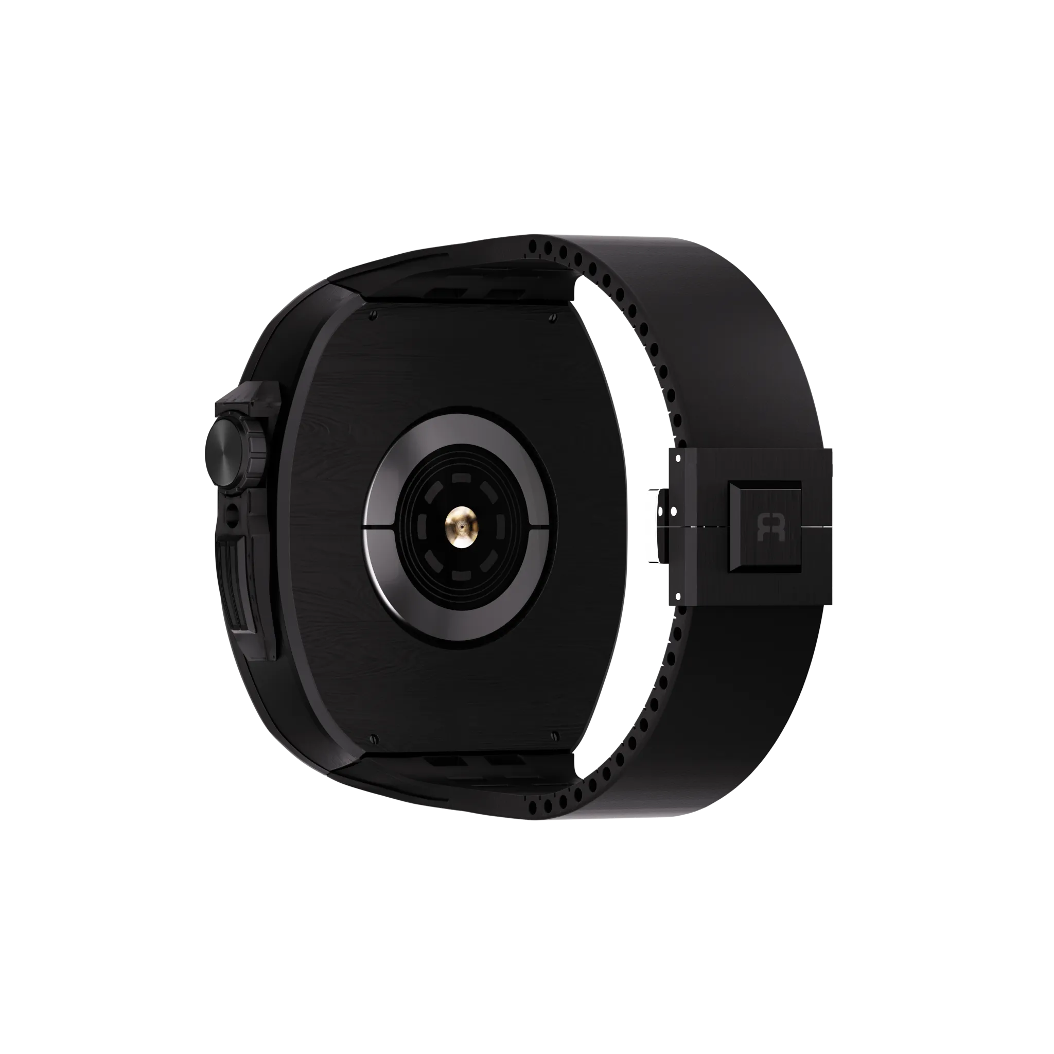 Reqior Apple Watch 45mm Polymer Case with Rubber Strap (Carbon Black)