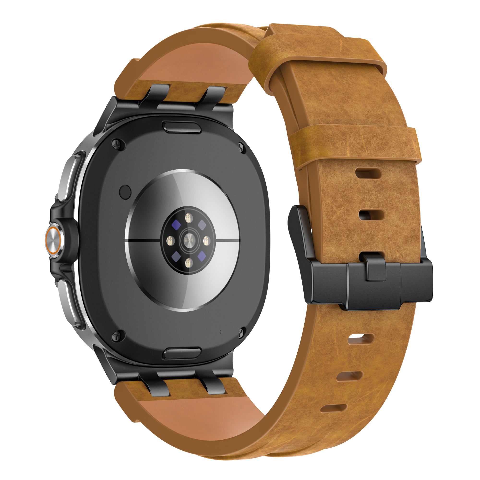 Bracelet cuir solide Samsung Galaxy Watch 8 - 44mm (marron)