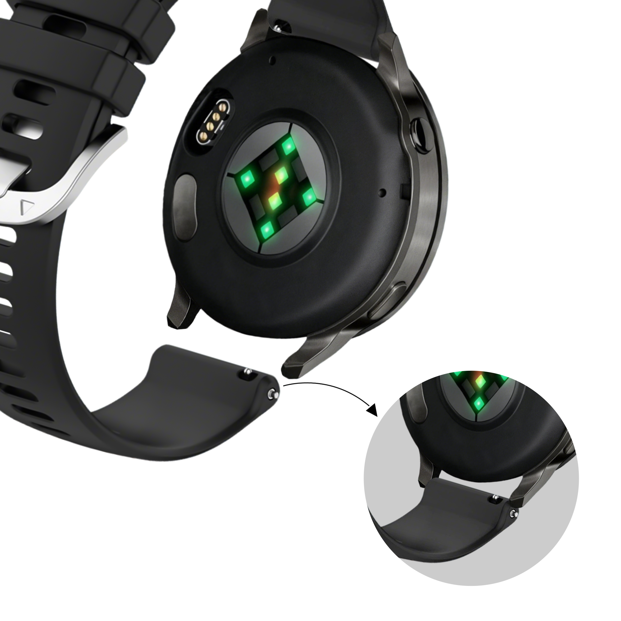 Bandz Garmin Forerunner 265s Silicone Strap 'Classic' (Black)