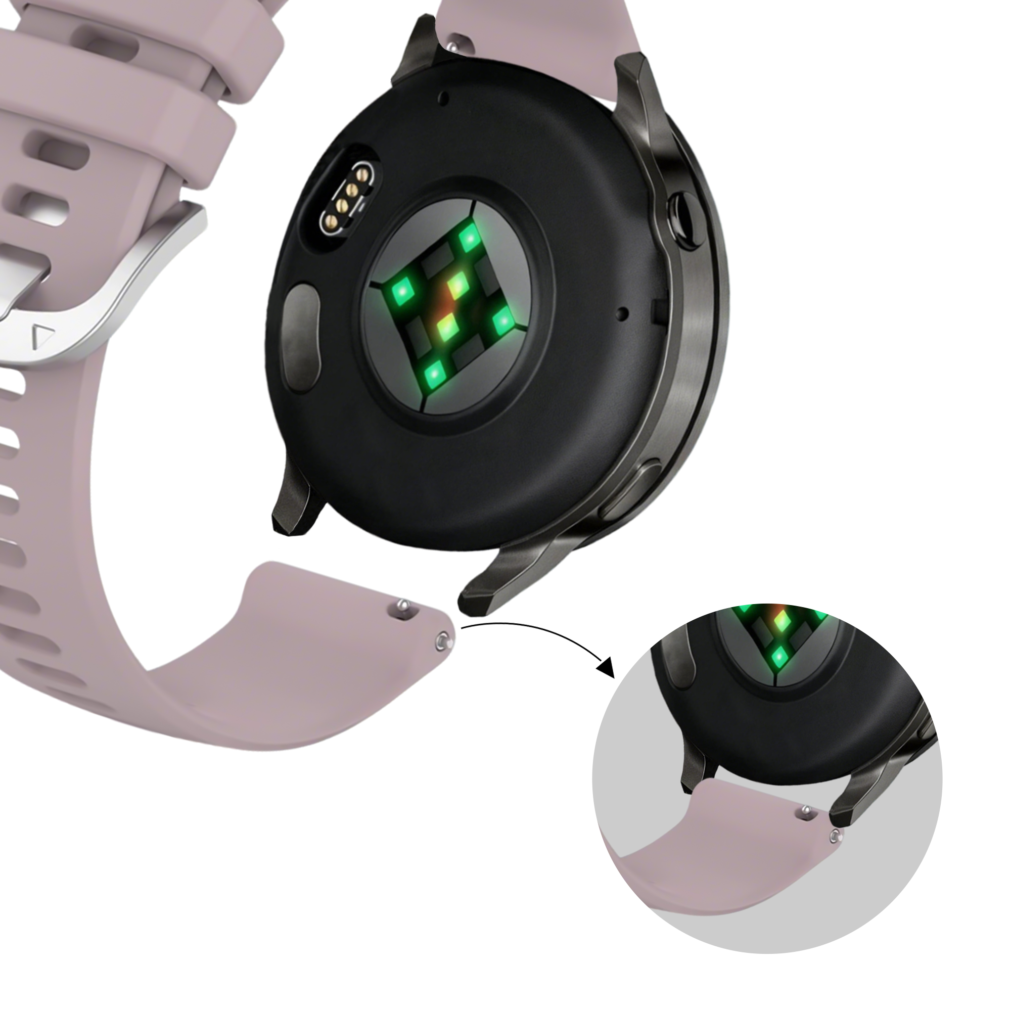 Bandz Bracelet silicone 'Classic' Garmin Forerunner 265s (lavande)