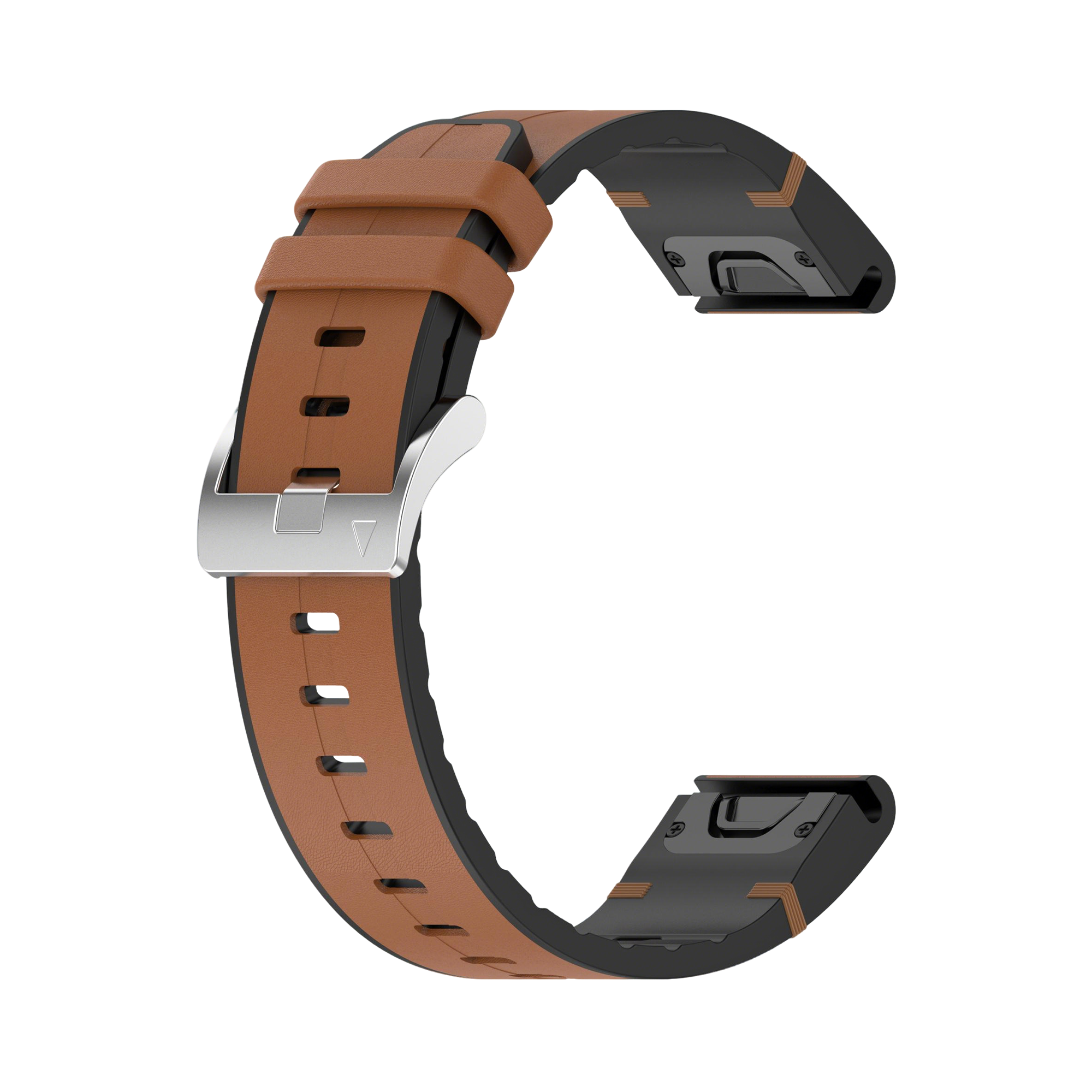 Bracelet cuir hybride Garmin Tactix 8 - 51mm (marron)