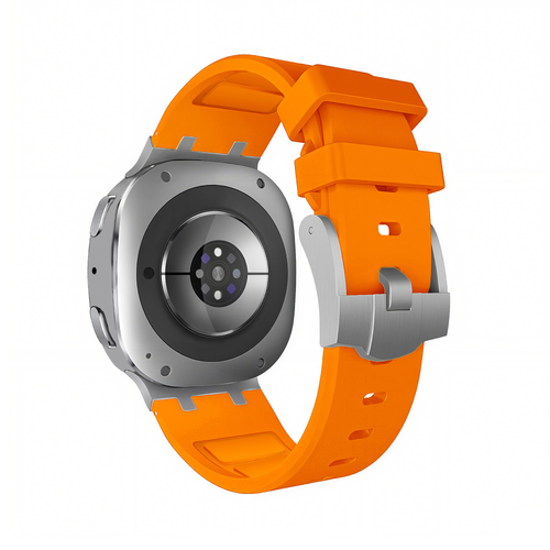 Bandz Samsung Galaxy Watch 8 - 40mm Silicone Strap 'Luxe Liquid' (Orange)