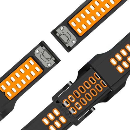 Bandz Garmin Epix Pro (Gen 2) 47mm Buckled Sport Strap (Black/Orange)