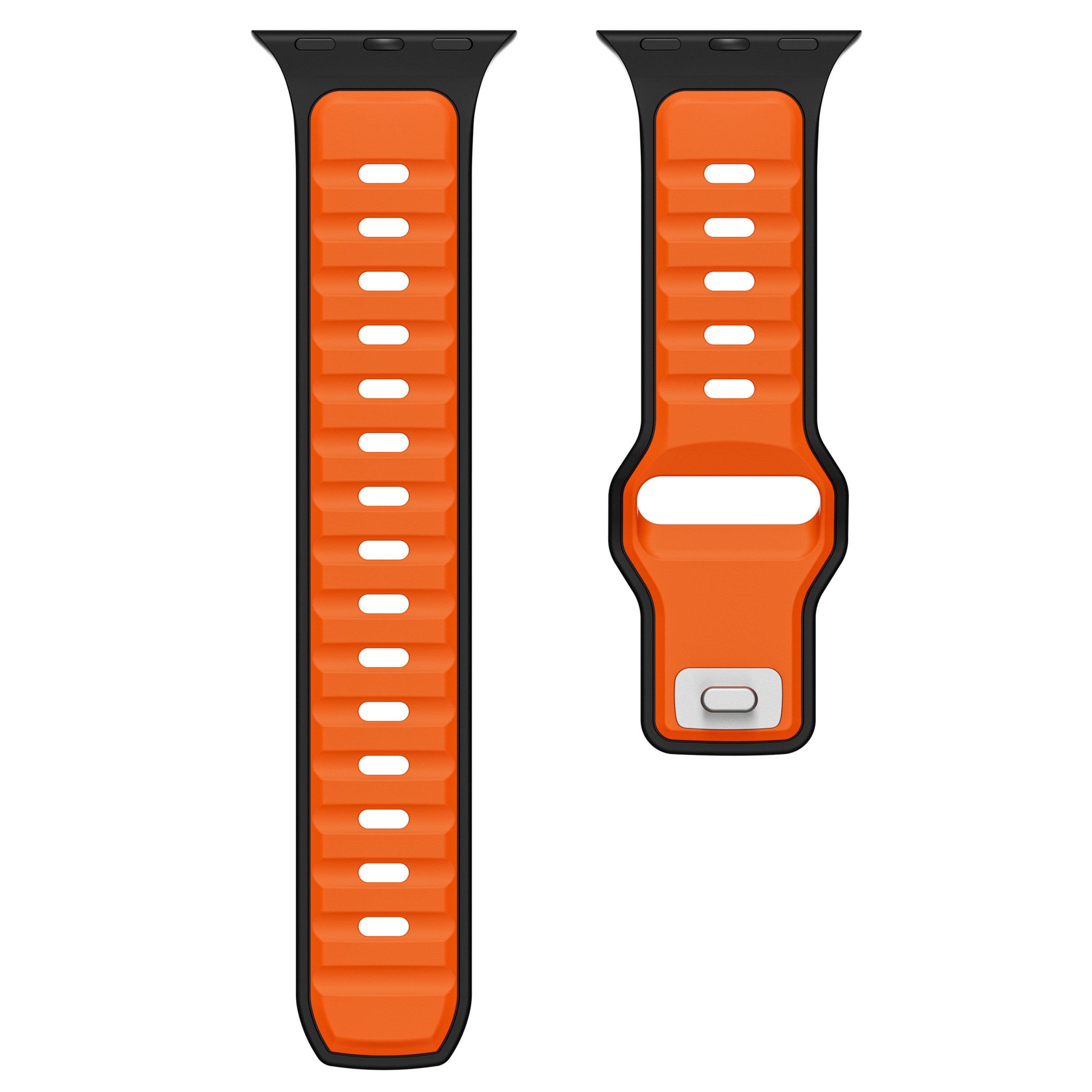 Bracelet silicone outdoor pour Apple Watch (orange/noir)