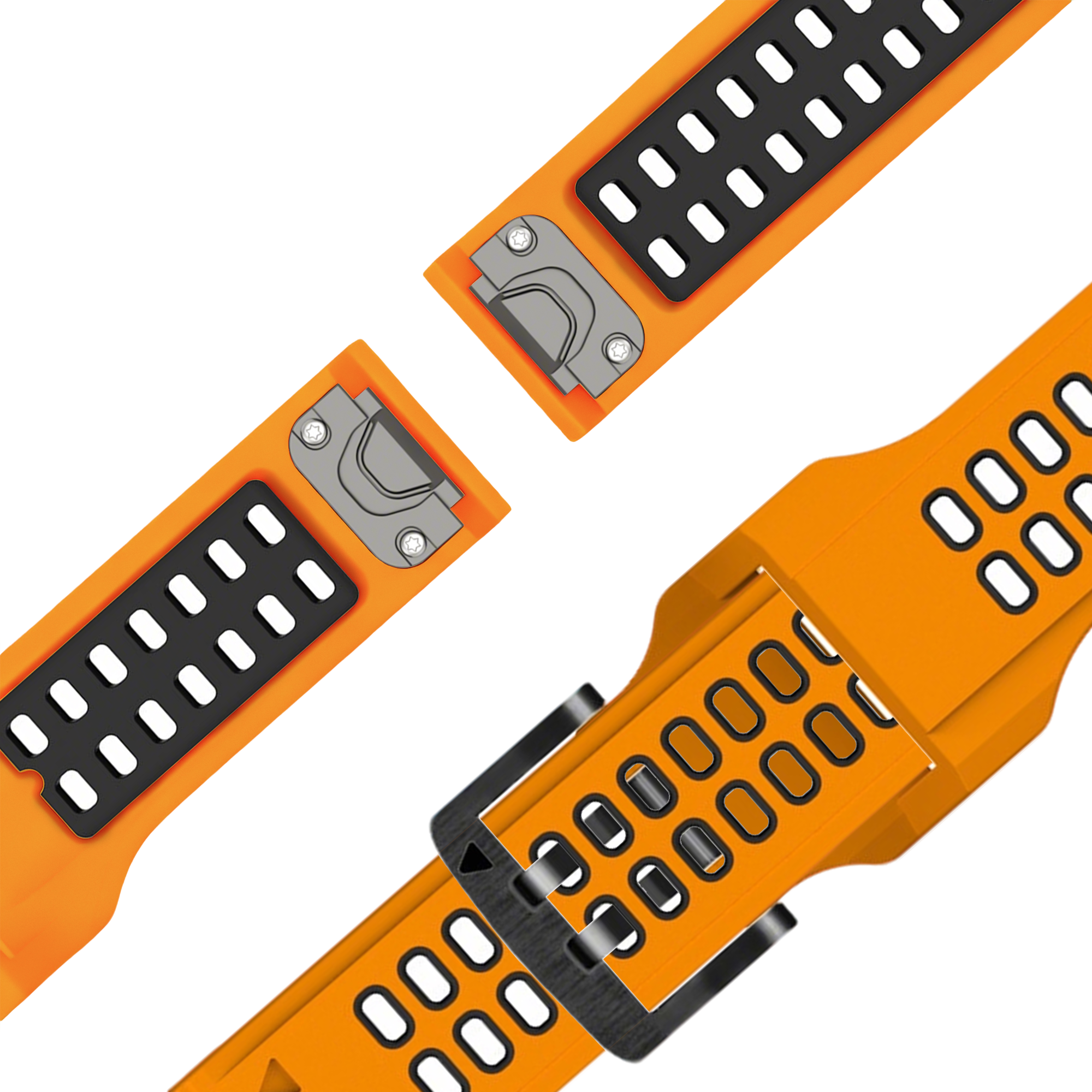 Bandz Bracelet sport avec boucle Garmin Tactix 7 Pro (orange/noir)