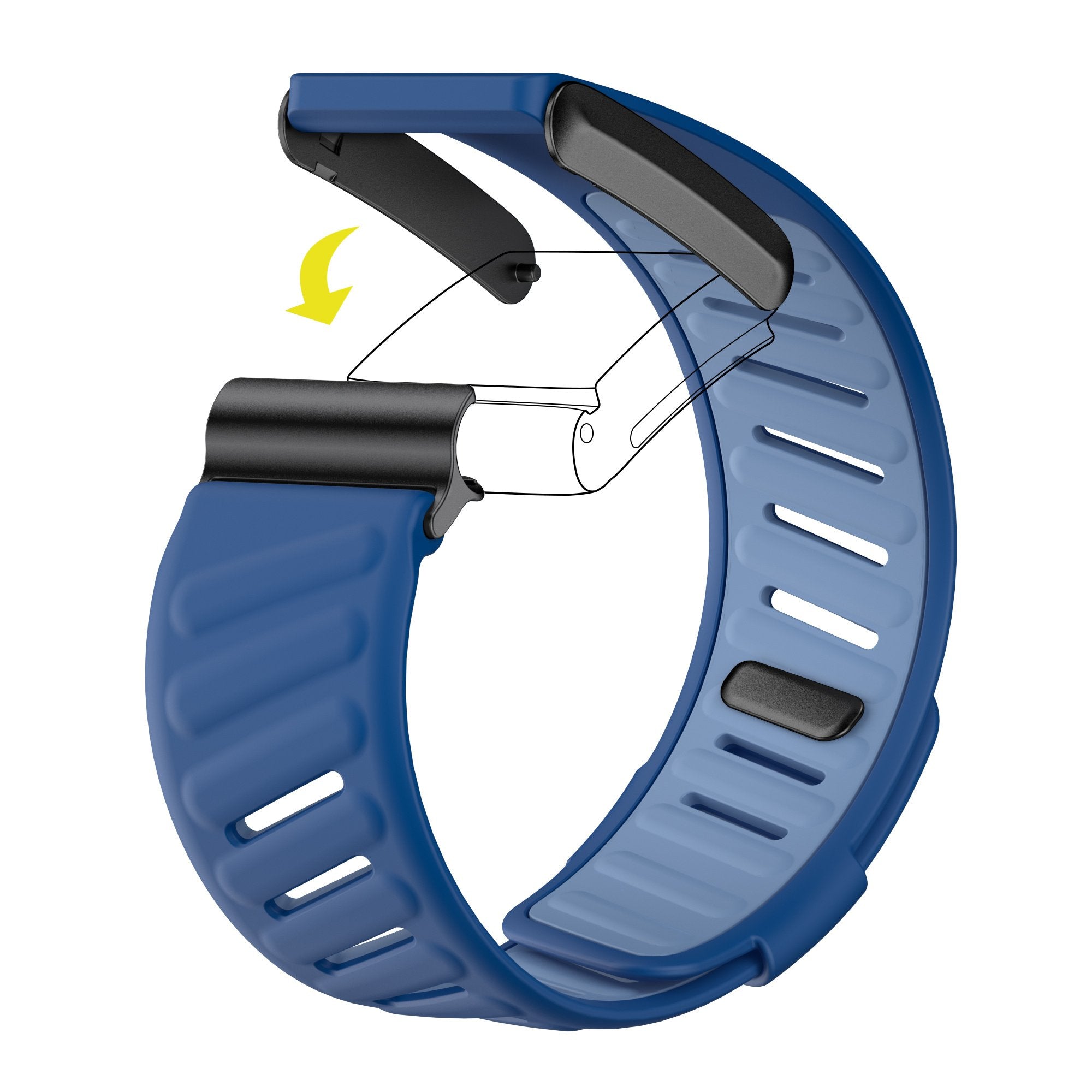 Bracelet sport compatible avec Whoop 4.0 (bleu duo)