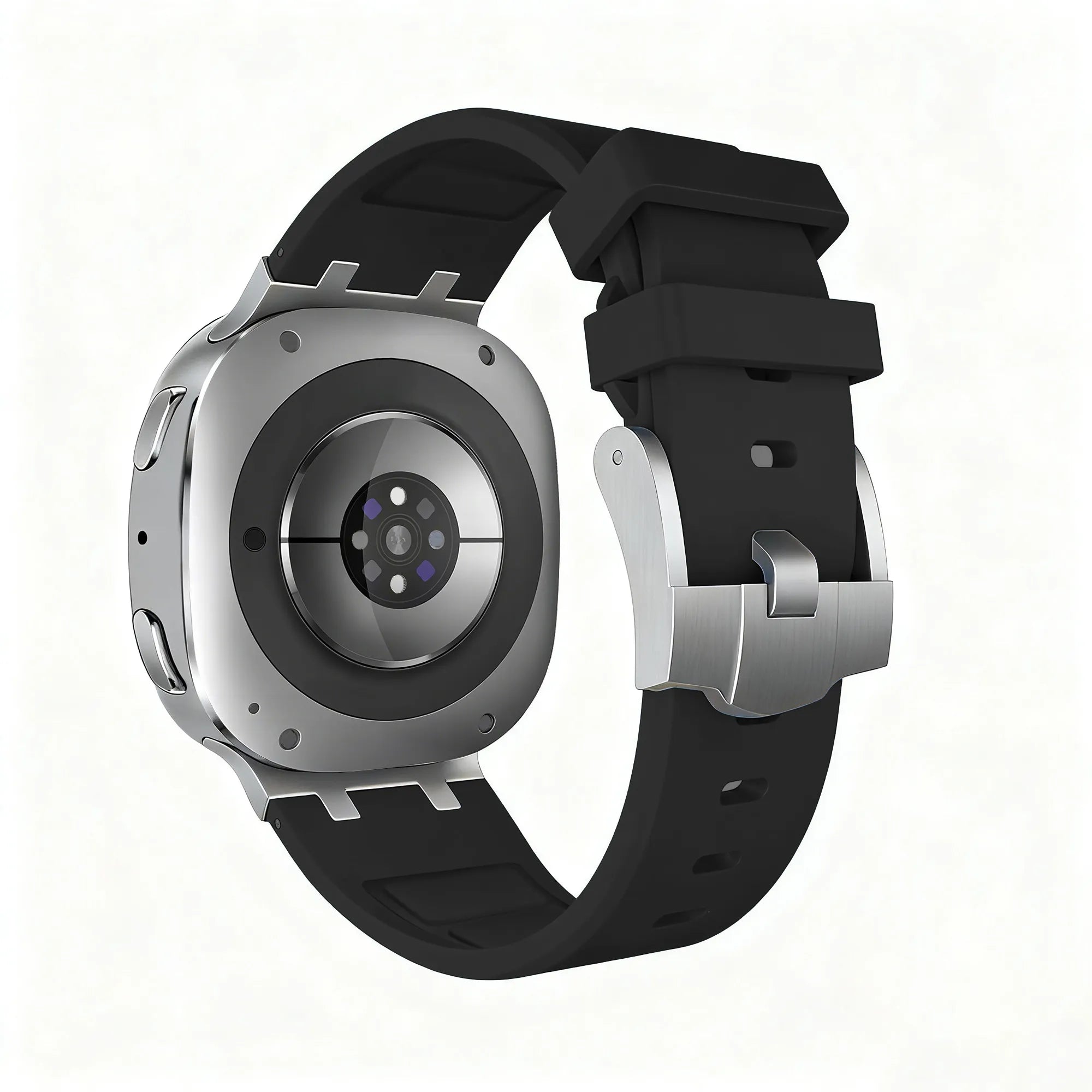 Bandz Samsung Galaxy Watch 8 - 44mm Silicone Strap 'Luxe Liquid' (Black)