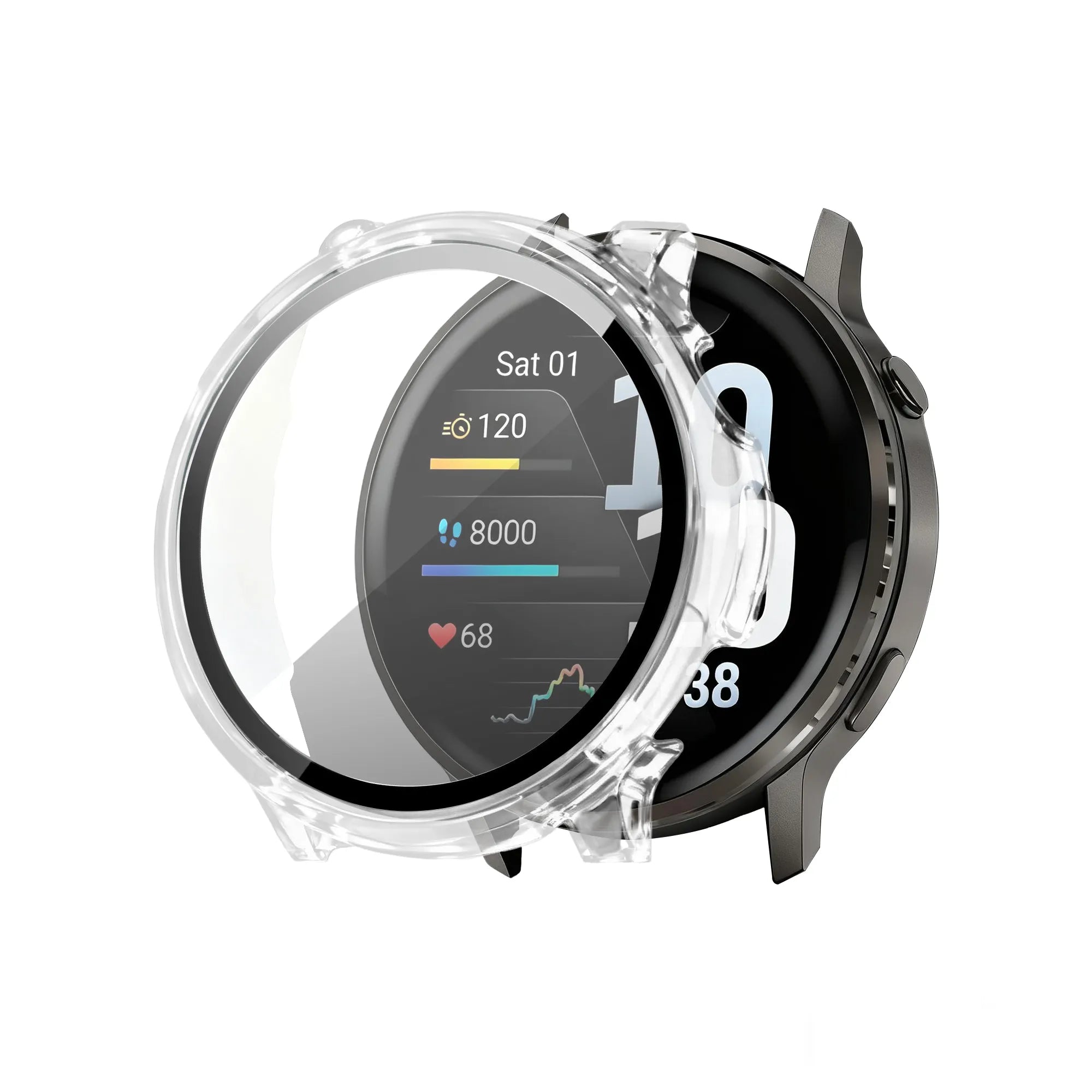 Bandz Protecteur Pc avec verre Garmin Venu 4 - 45mm (transparent)