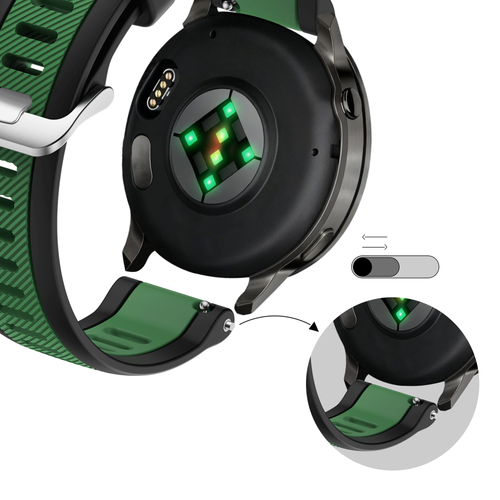 Bandz Garmin Approach J1 Dual Buckled Sport Strap (Black/Green)