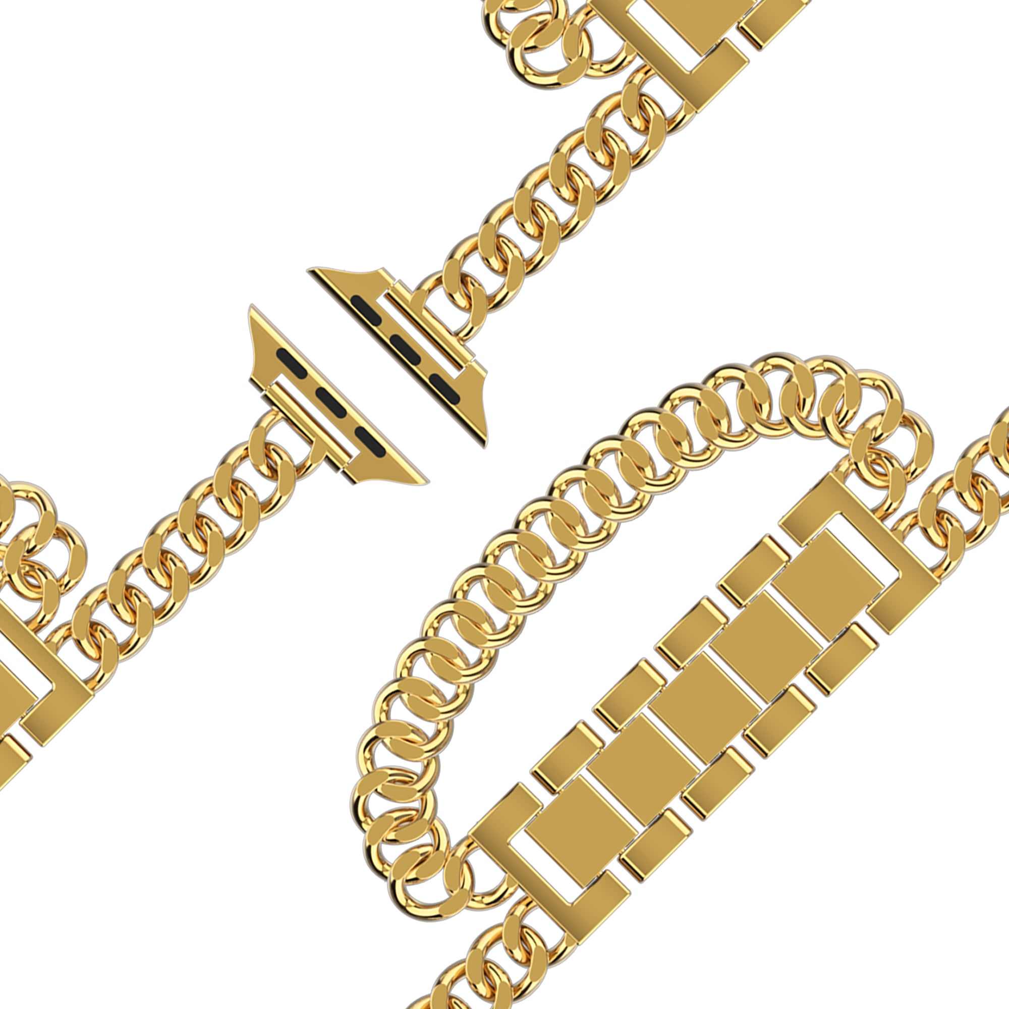 Bandz Apple Watch Steel Strap 'Double Tour' (Gold)