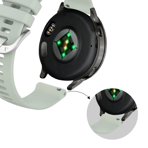 Bandz Garmin Forerunner 265s Silicone Strap 'Classic' (Light Green)