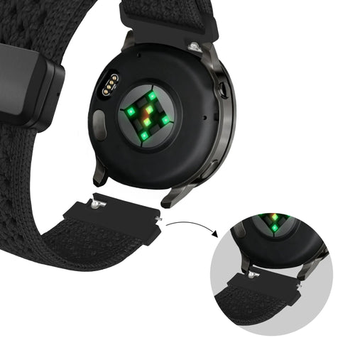 Bandz Oppo Watch X2 Mini Vintage Nylon Strap (Black)