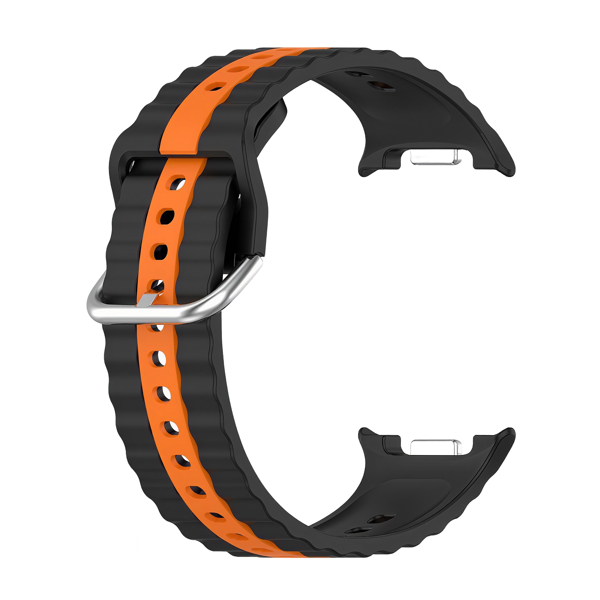 Samsung Galaxy Watch 8 - 40mm Dual Sport Strap (Black/Orange)