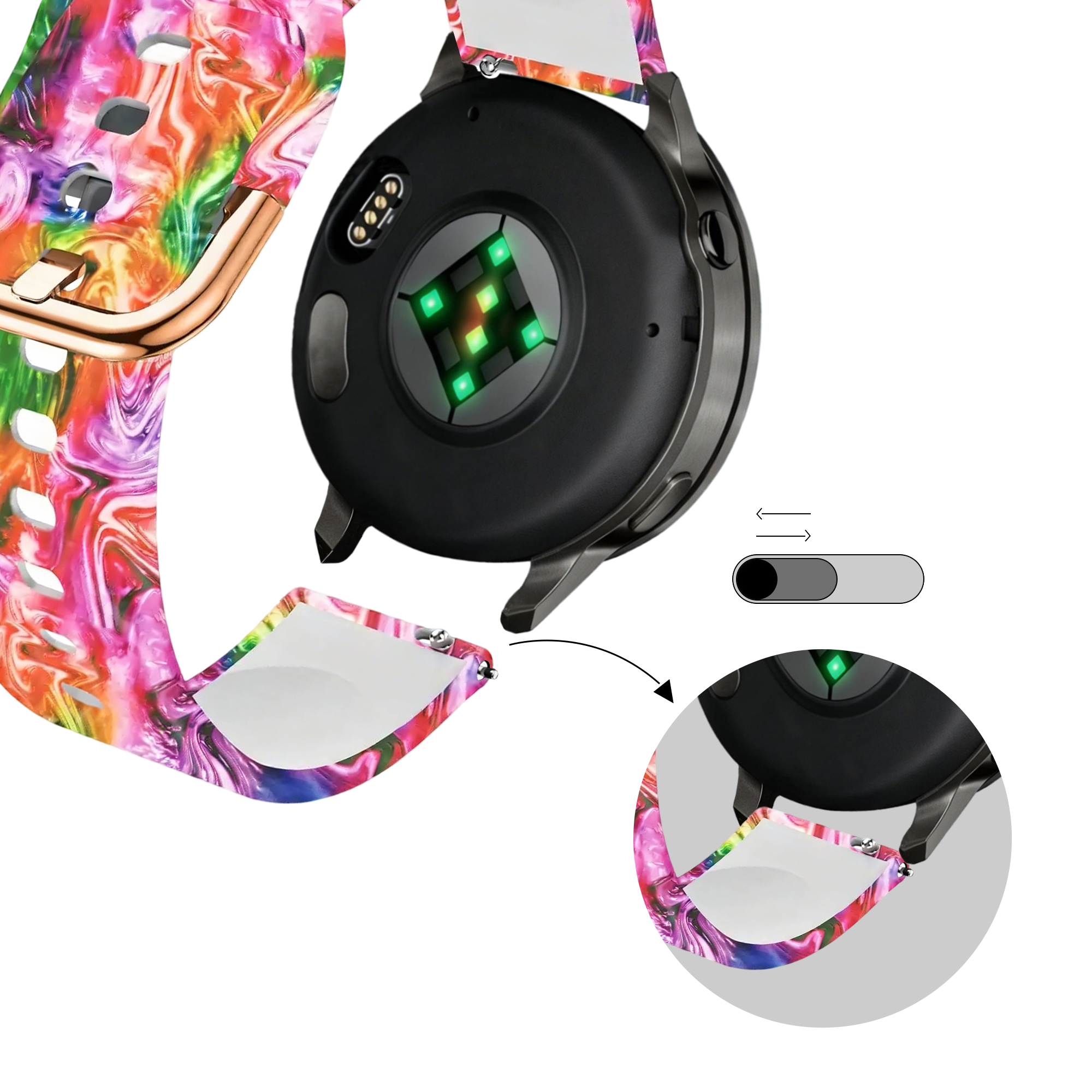 Bandz Garmin Venu 4 - 41mm Silicone Strap 'Colourful'