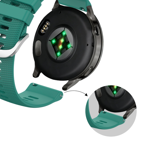 Bandz Garmin Vivoactive 4s Silicone Strap 'Deluxe' (Viridian)