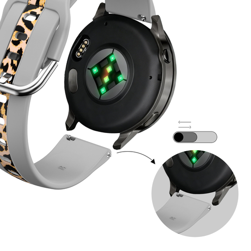 Bandz Bracelet dual léopard Huawei Watch GT 3 - 42mm (gris clair)