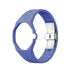 Bracelet biocéramique - 3 heures Swatch Royal Pop (bleu)