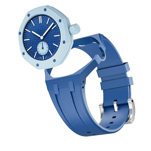 Bracelet silicone - 3 heures Swatch Royal Pop (bleu foncé)