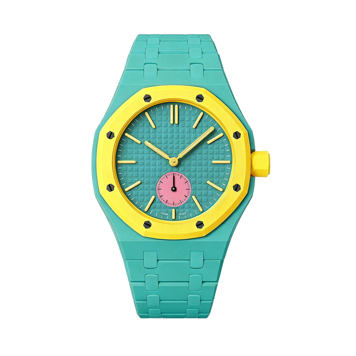 Bracelet biocéramique - 3 heures Swatch Royal Pop (vert)