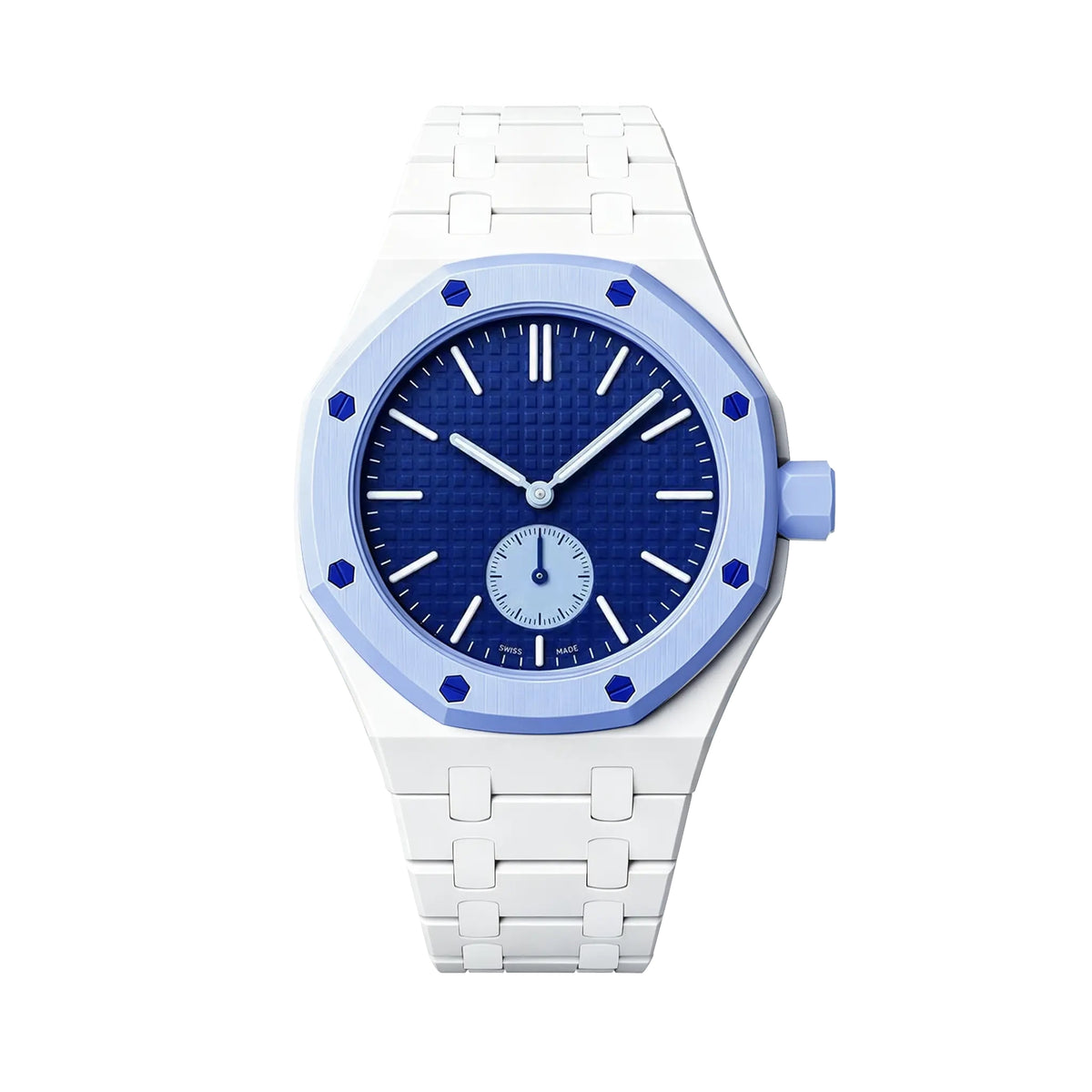 Bracelet biocéramique - 3 heures Swatch Royal Pop (blanc)