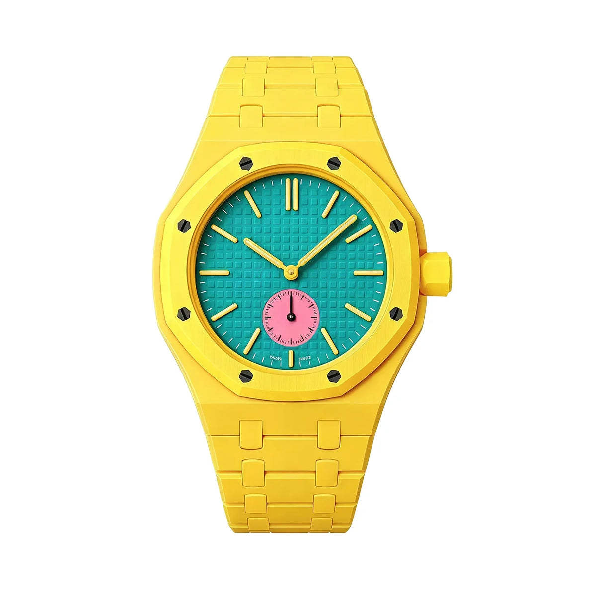 Bracelet biocéramique - 3 heures Swatch Royal Pop (jaune)