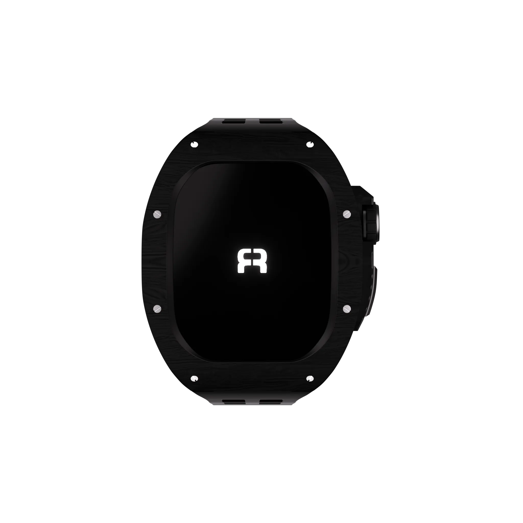 Reqior Boîtier en polymère avec bracelet en caoutchouc Apple Watch 45mm (chabon noir)