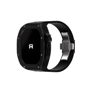 Reqior Apple Watch 45mm Polymer Case with Rubber Strap (Carbon Black)