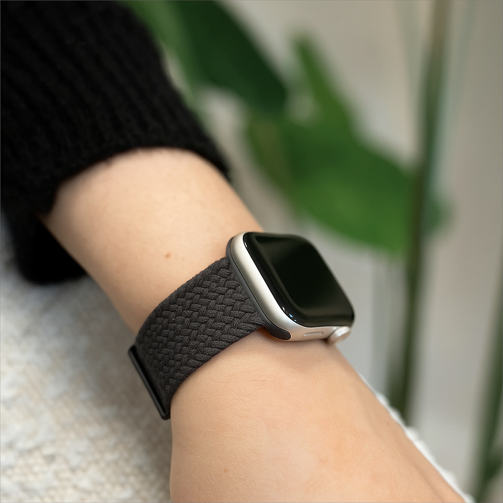 Bracelet tressé Apple Watch (gris sidéral)
