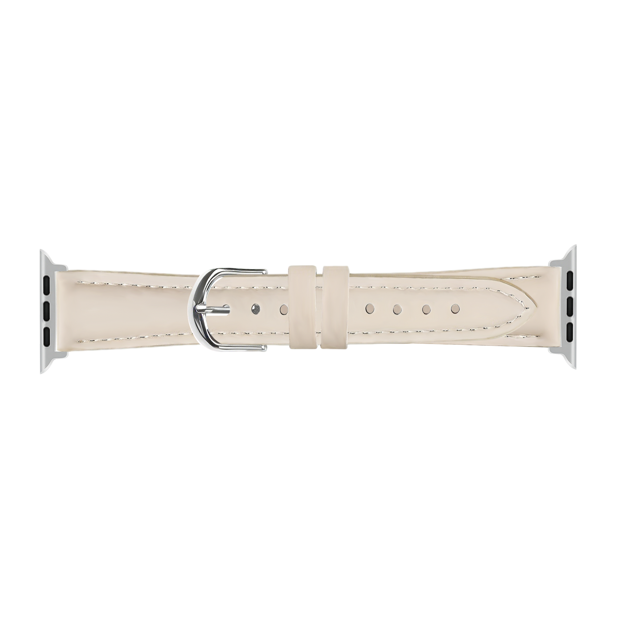 Bracelet cuir 'Slimfit' Apple Watch (beige)