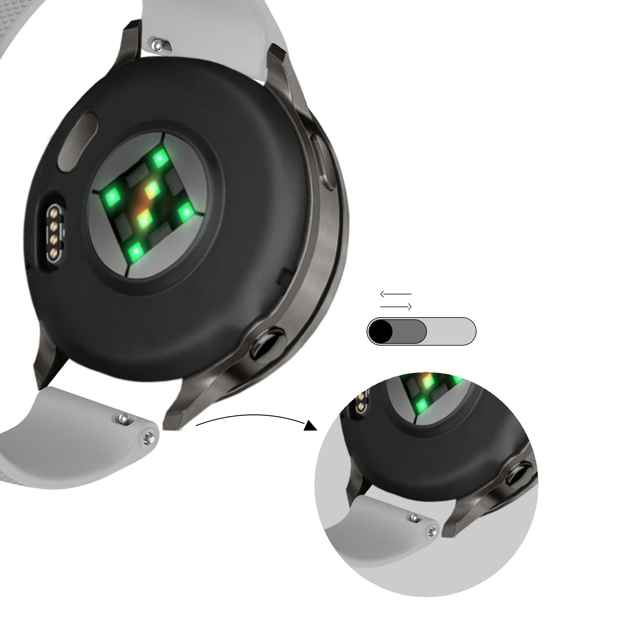 Bandz Garmin Venu 4 - 45mm Silicone Strap 'Premium' (Grey)