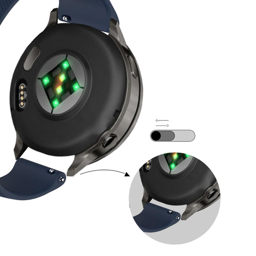 Bandz Garmin Forerunner 245 Silicone Strap 'Premium' (Dark Blue)