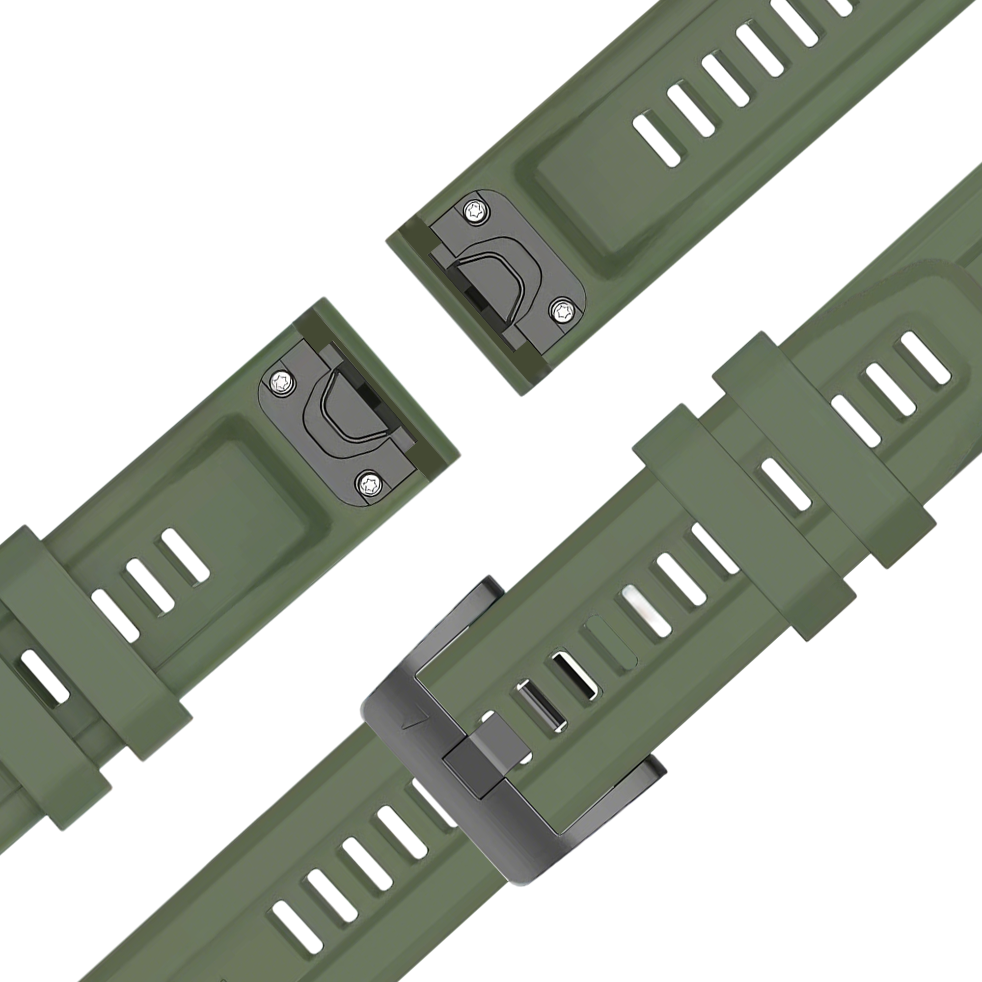 Bandz Garmin Descent Mk3(i) - 43mm Silicone Strap 'Classic' (Green)
