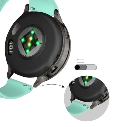 Bandz Bracelet silicone 'Premium' Garmin Vivoactive 3 (turquoise)