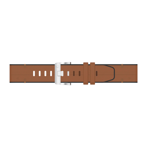 Bracelet cuir hybride Garmin Descent Mk2S (marron)