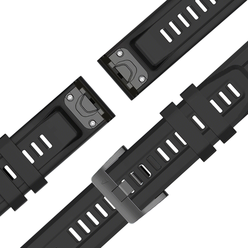 Bandz Bracelet silicone 'Classic' Garmin Fenix 5x / 6x (noir)