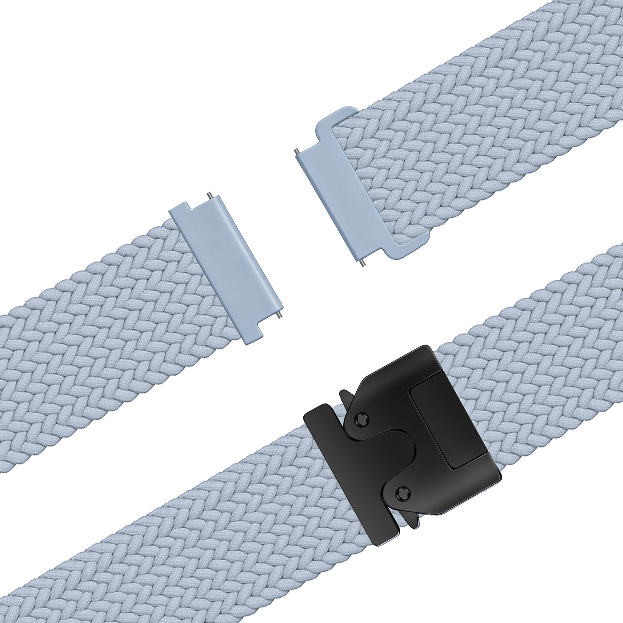 Bandz Bracelet tressé 'Parachute' Garmin Vivomove 3s (bleu clair)